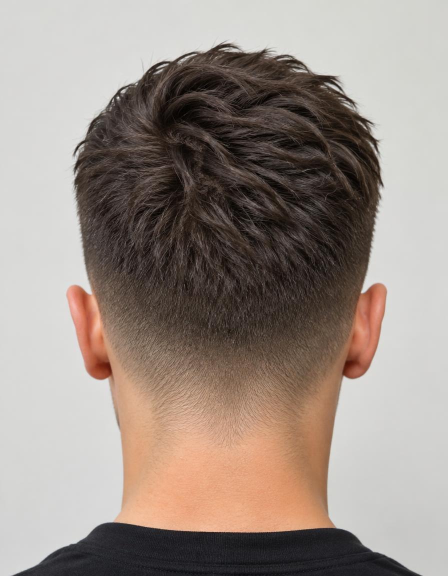 Kort texturerad herrklippning